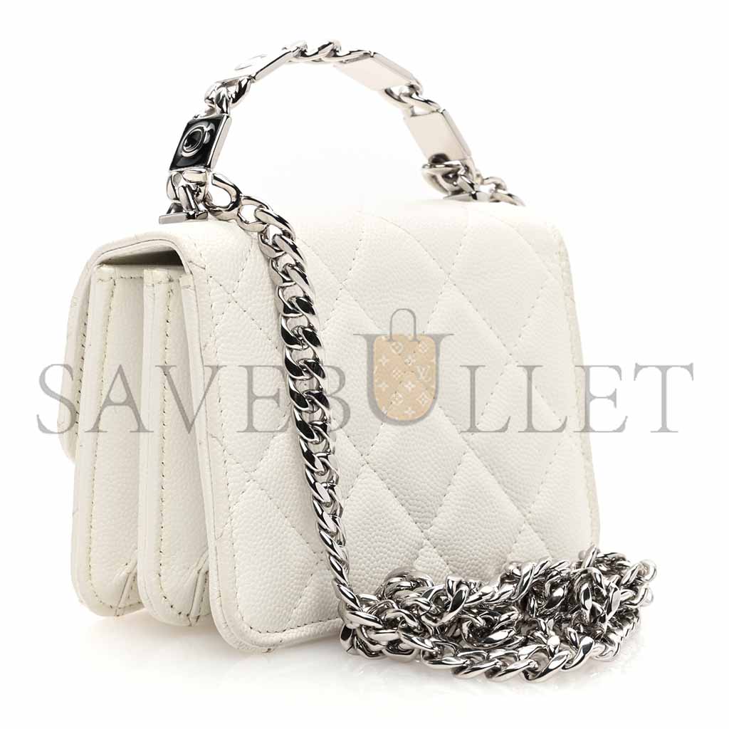 CHANEL CAVIAR QUILTED PICK ME UP CLUTCH WITH CHAIN (13*9.5*6cm) 